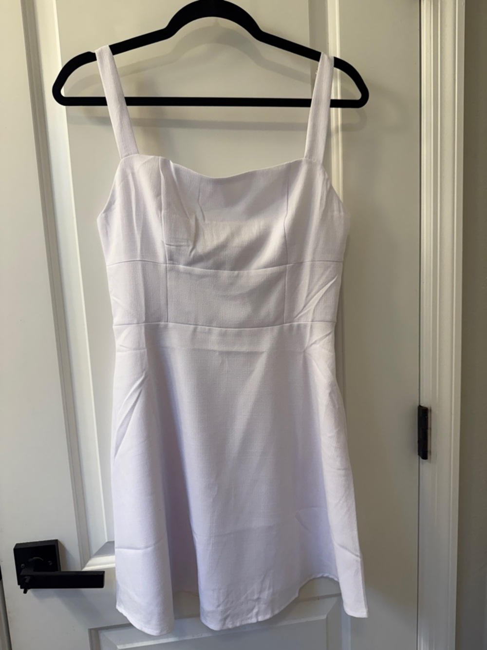 Classic White Sleeveless A-Line Dress
